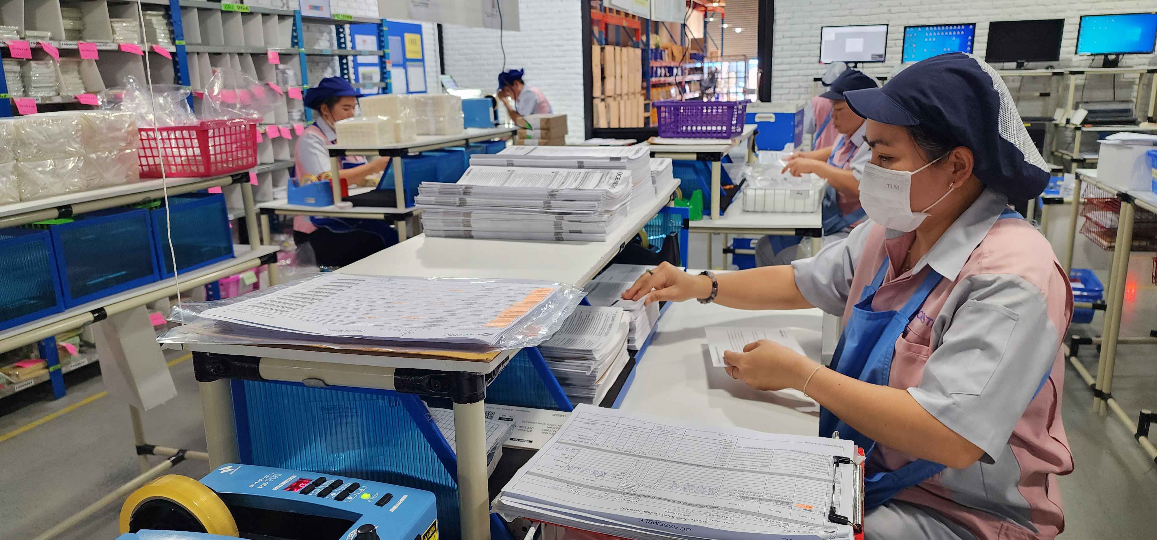 Assembly and kitting line with QC check sheets, Crestec Sriracha